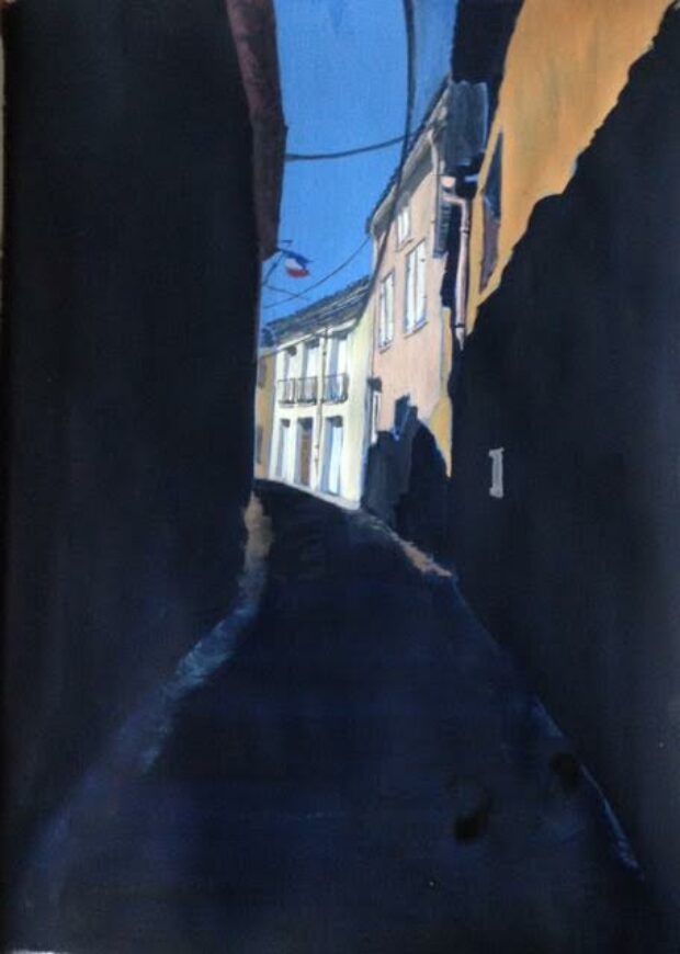 « Rue de la paix », gouache sur papier, 20-28cm