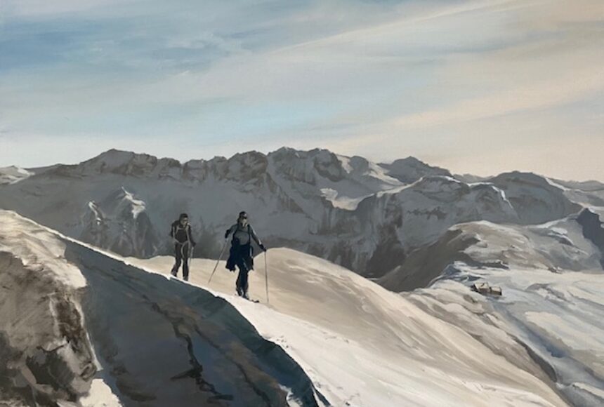 « Vers les sommets… », huile sur toile, 60-73 cm (non disponible)